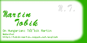 martin tobik business card